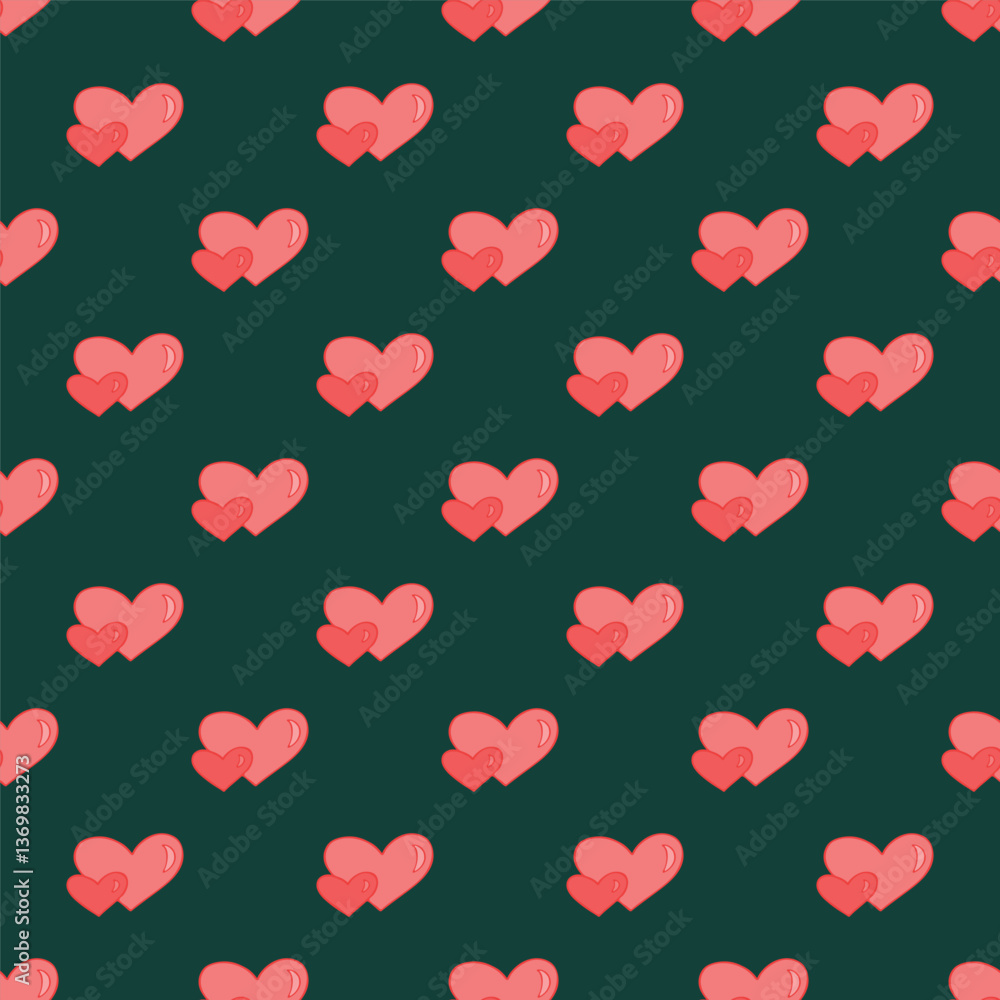 Seamless pattern with hand drawn heart doodle for decorative print, wrapping paper, greeting cards and fabric Seamless pattern with hand drawn heart doodle for decorative print, wrapping paper, greeting cards and fabric