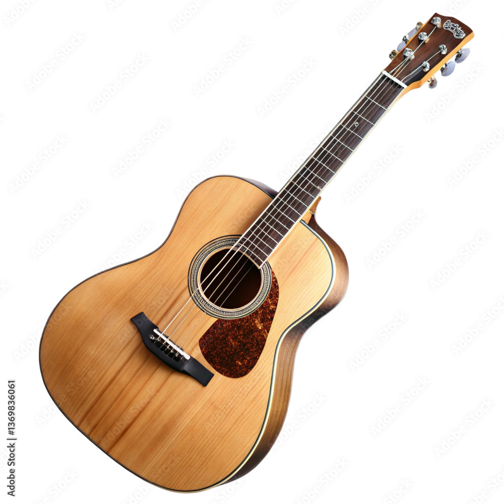 Fototapeta premium acoustic guitar isolated on white