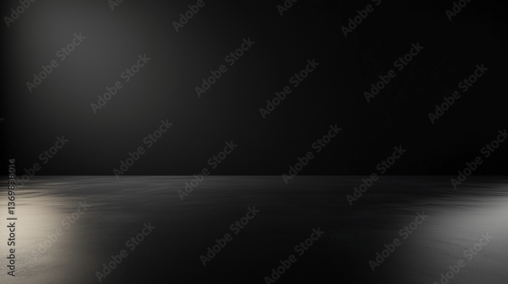 Dark empty room or dark surface with a subtle light source from above. Dark empty room or dark surface with a subtle light source from above.