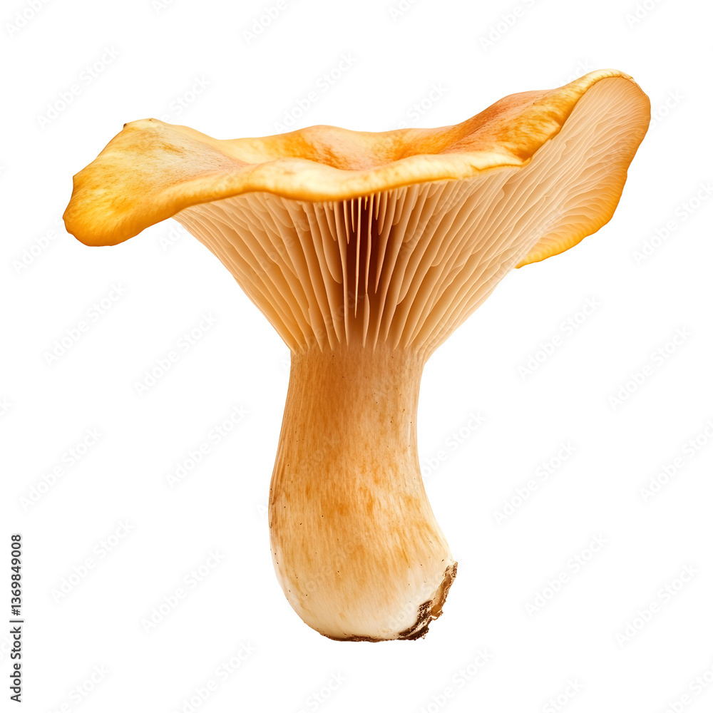 Chanterelle mushroom isolated on transparent background Chanterelle mushroom isolated on transparent background