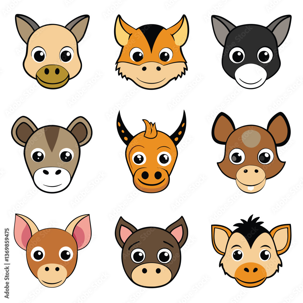 Fototapeta premium A diverse Vector set Illustrator Artwork Design