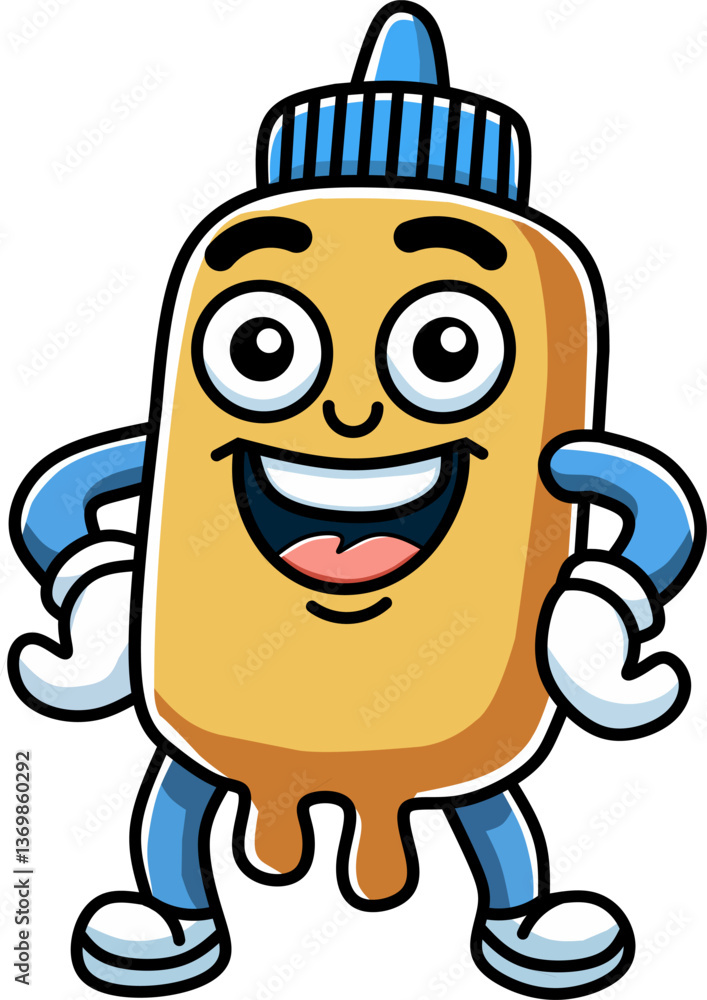 Cute Mustard Bottle Mascot Vector – Fun Cartoon Ketchup & Sauce Illustration Cute Mustard Bottle Mascot Vector – Fun Cartoon Ketchup & Sauce Illustration