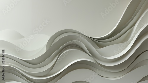 Abstract waves of paper, layered with soft light and subtle gradients