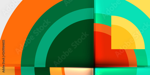 Target circle geometric abstract shapes. Vector Illustration For Wallpaper, Banner, Background, Card, Book Illustration, landing page