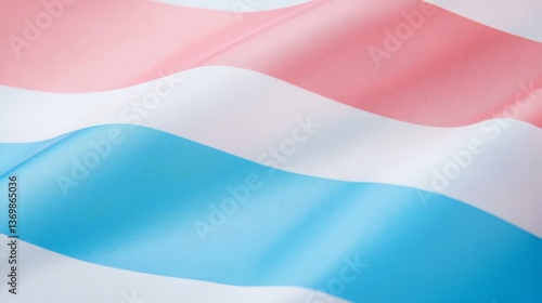 Wallpaper Mural Trans Flag Close-Up Wavy Pink, White, Blue Fabric, trans flag , pride Torontodigital.ca