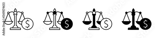 Money and finance icon vector set. Interest and taxes illustration sign collection. Budget and income symbol or logo.