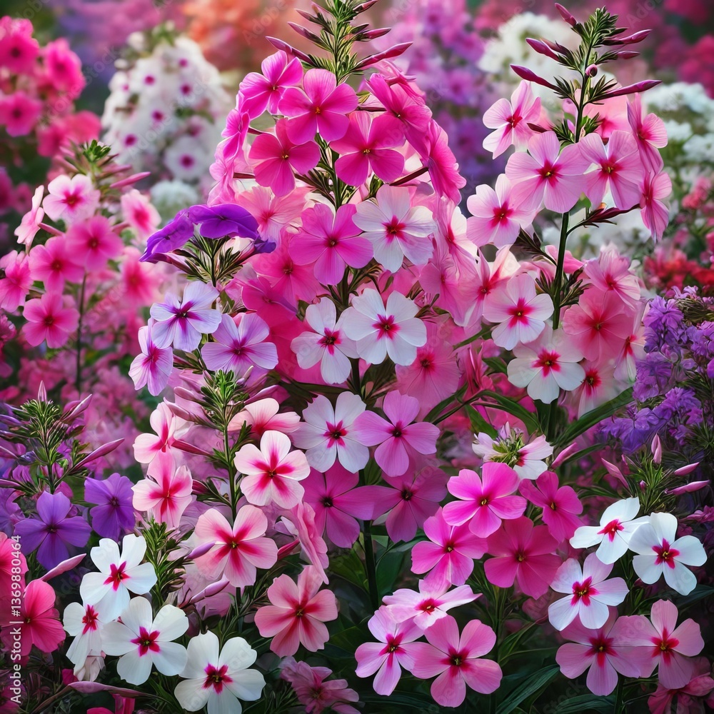 Fototapeta premium Phlox red They are ex