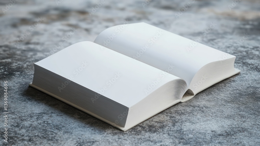 Fototapeta premium Open book on a textured surface