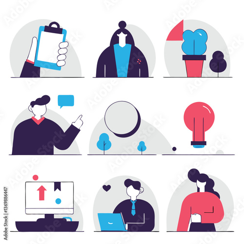 A diverse Vector set Illustrator Artwork Design
