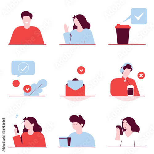 A diverse Vector set Illustrator Artwork Design
