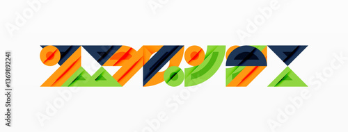 Abstract geometric background with shapes, featuring circular and rounded elements. Bold contrast, smooth gradients, dynamic composition, futuristic style