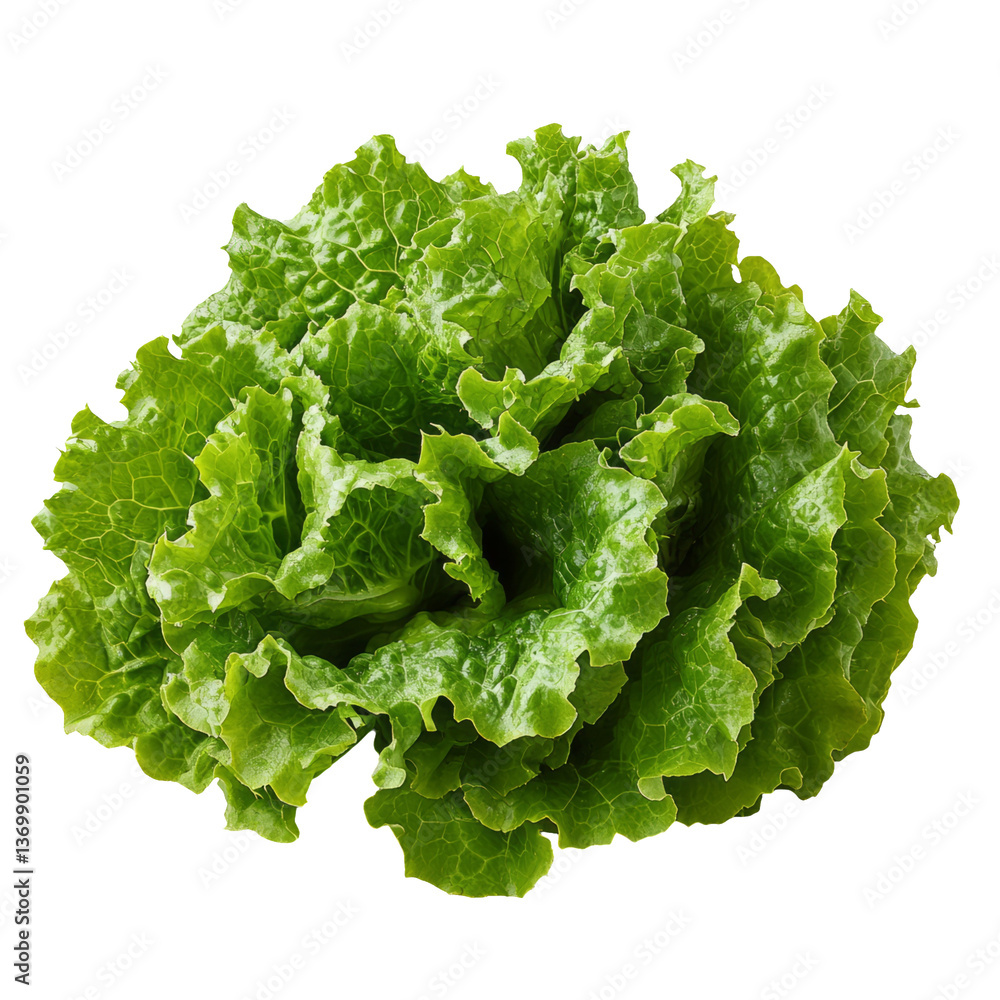Fresh Green Lettuce on Transparent Background for Food Illustration Fresh Green Lettuce on Transparent Background for Food Illustration