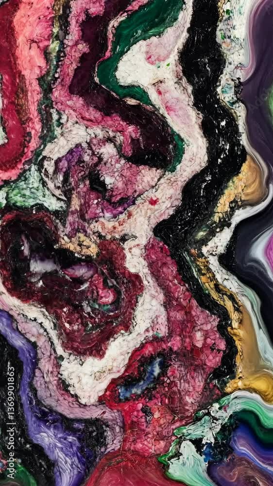Colorful abstract art showcasing vibrant swirls and textures in a dynamic composition Colorful abstract art showcasing vibrant swirls and textures in a dynamic composition
