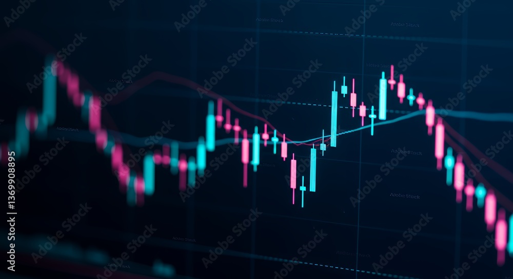 Stock Market Data Chart Showing Candlestick Pattern Stock Market Data Chart Showing Candlestick Pattern