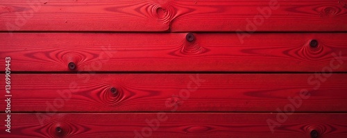 Deep crimson stained wood planks, horizontal lines, wood grain, red wooden background, surface