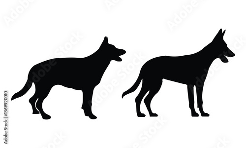 Dog Icon silhouette vector design.