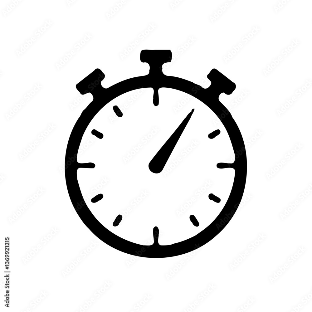 Clock Icon Stopwatch Concept Vector Illustration Clock Icon Stopwatch Concept Vector Illustration