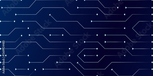 High-tech technology on the blue background. Circuit board vector illustration. Circuit technology background with hi-tech digital design. Microelectronics and engineering concept vector.