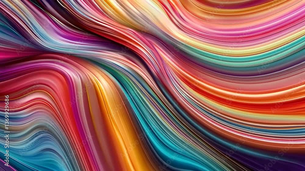 Vibrant abstract waves of color flowing seamlessly, creating a dynamic visual experience for design use Vibrant abstract waves of color flowing seamlessly, creating a dynamic visual experience for design use