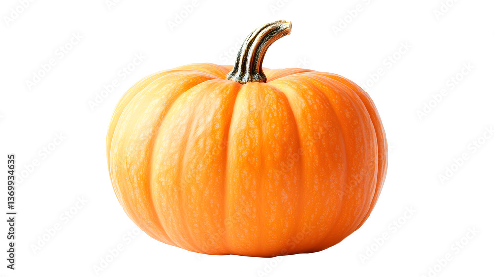 Obraz premium A large orange pumpkin with a stem