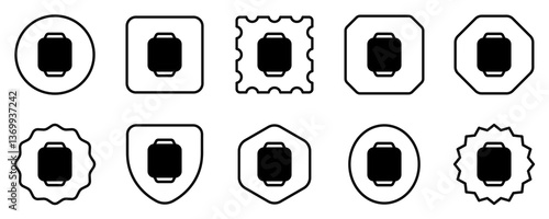 Editable vector blank square smartwatch screen icon. Part of a big icon set family. Perfect for web and app interfaces, presentations, infographics, etc