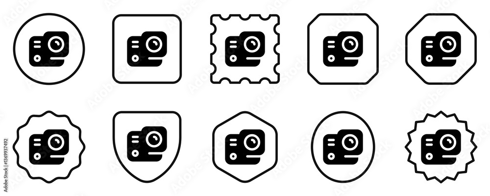 Editable vector action camera icon. Part of a big icon set family. Perfect for web and app interfaces, presentations, infographics, etc Editable vector action camera icon. Part of a big icon set family. Perfect for web and app interfaces, presentations, infographics, etc