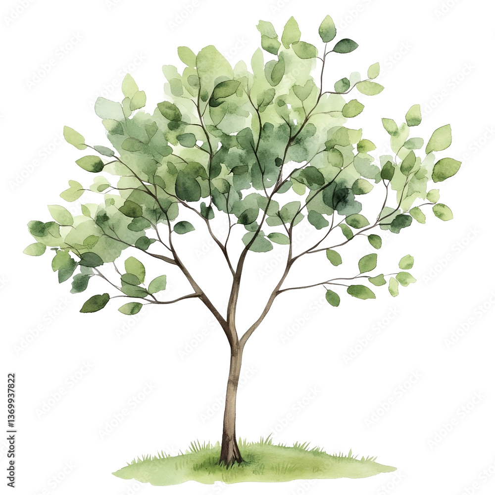 Obraz premium green tree isolated no background 
