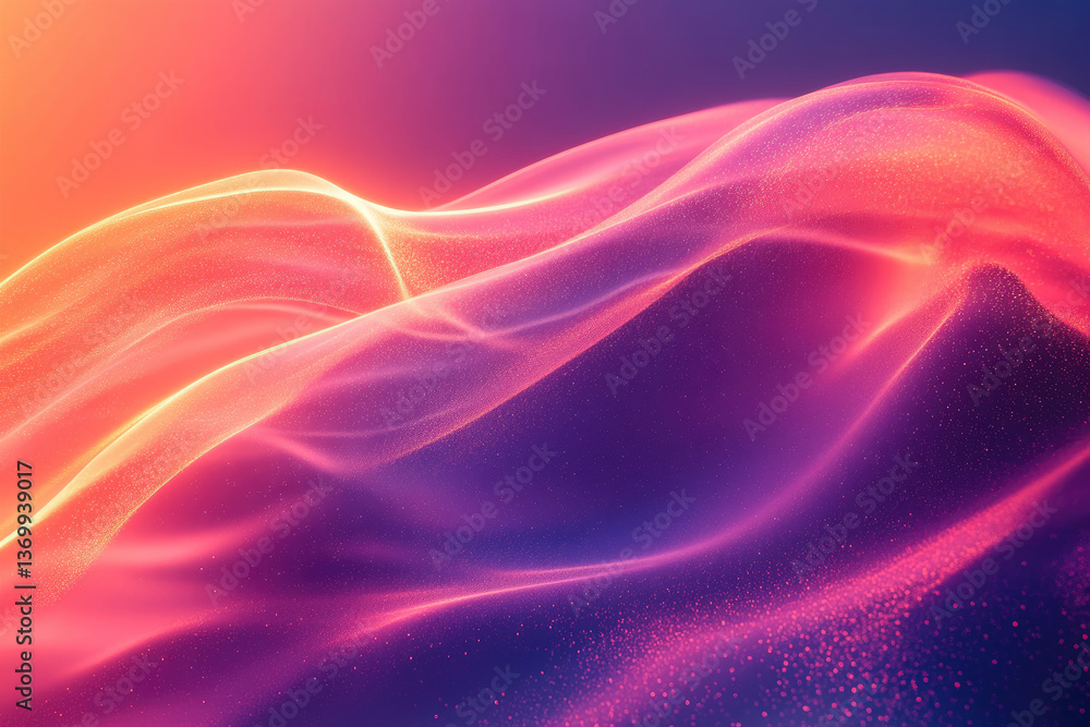 Obraz premium A vibrant blend of flowing colors and light creates a mesmerizing abstract pattern that captures the eye.