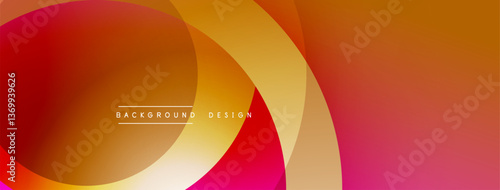 Layered circular shapes in vivid colors form a gradient-rich abstract design with smooth transitions, depth effects, and a modern, futuristic aesthetic