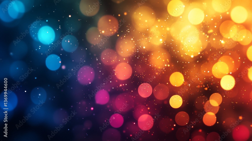 Colorful bokeh lights shimmering in a festive display during a nighttime celebration Colorful bokeh lights shimmering in a festive display during a nighttime celebration