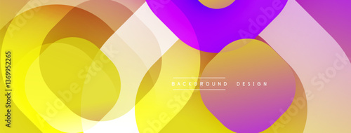 Abstract background with layered translucent gradient shapes