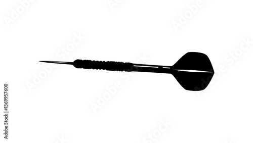 Dart arrow , black isolated silhouette