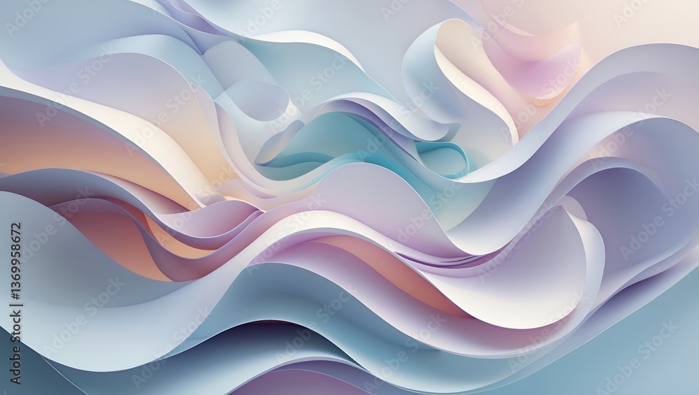 Pastel waves swirl, smooth gradients, soft colors, elegant, abstract composition Pastel waves swirl, smooth gradients, soft colors, elegant, abstract composition