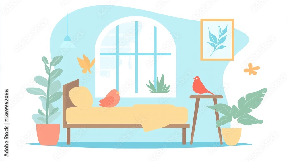 Obraz premium A hospital visitor sitting beside a patient’s bed, engaging in conversation to provide emotional support.