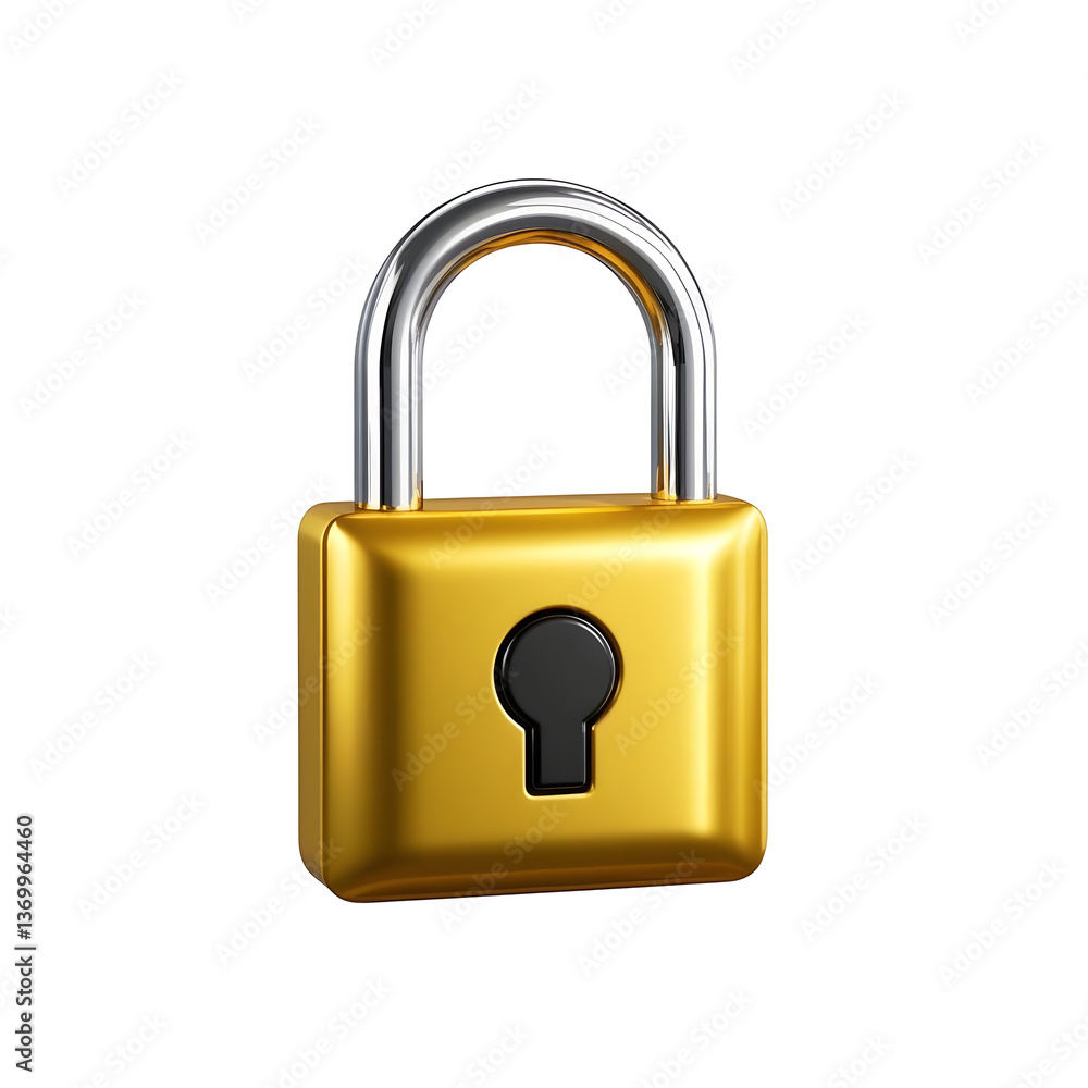 Naklejka premium padlock with key