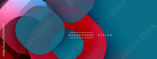 Abstract background with layered translucent gradient shapes