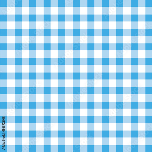 vector blue and white Gingham check pattern design illustration for fabric printing.