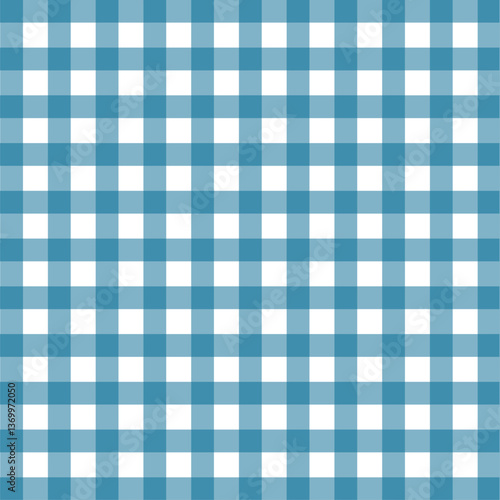 vector blue and white Gingham check pattern design illustration for fabric printing.