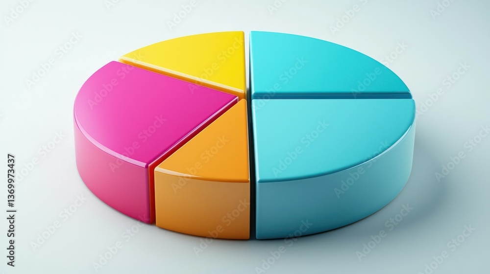 A pie chart illustration showing a whole circle divided into brightly colored segments. A pie chart illustration showing a whole circle divided into brightly colored segments.
