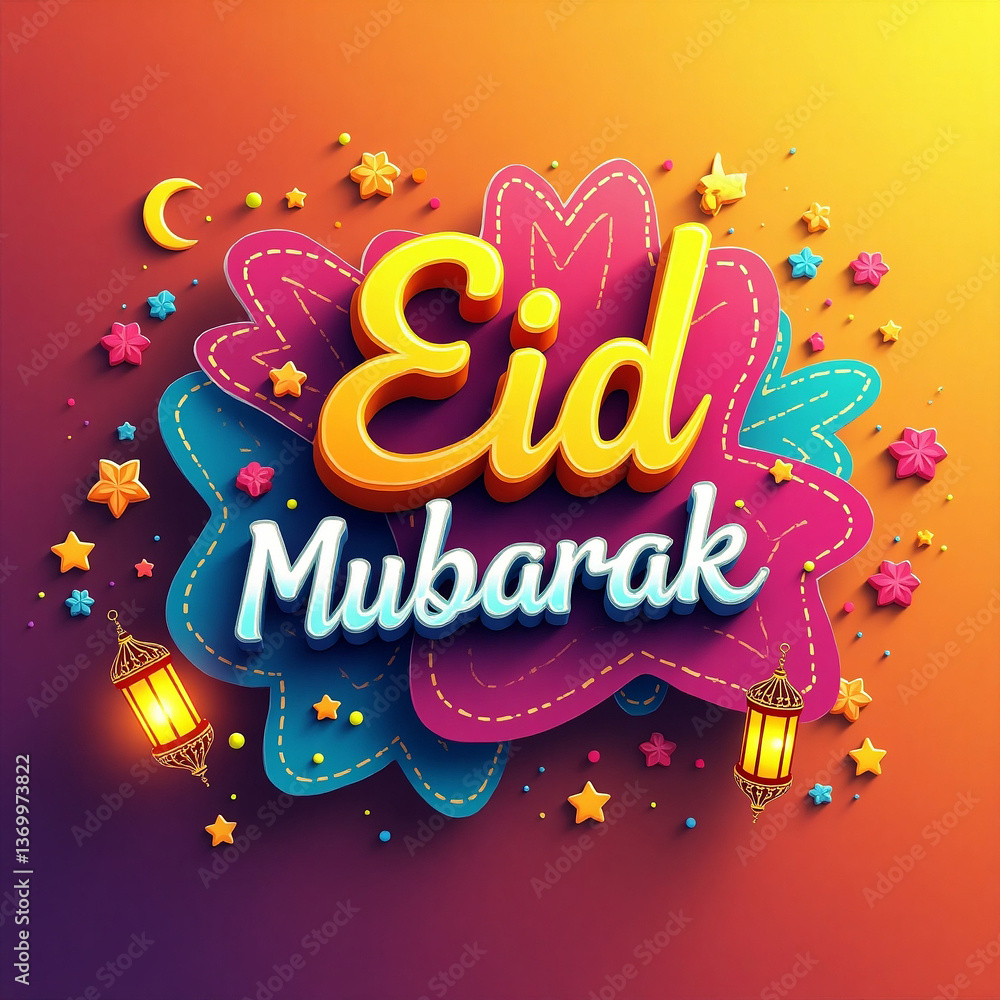Obraz premium eid mubarak celebration