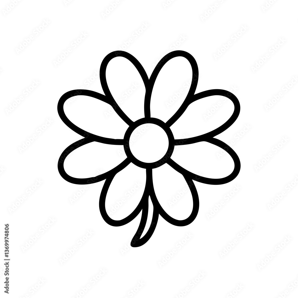 daisy flower icon on transparent background daisy flower icon on transparent background