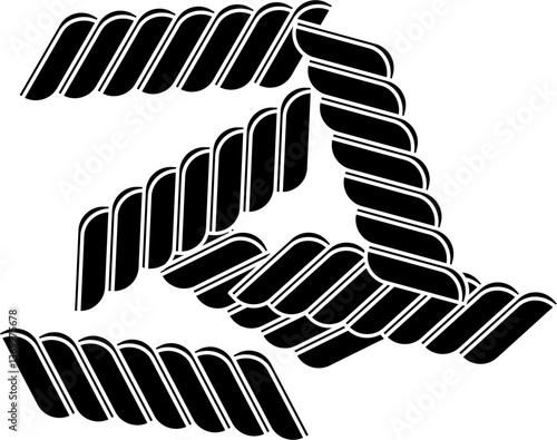 Fusilli silhouette vector