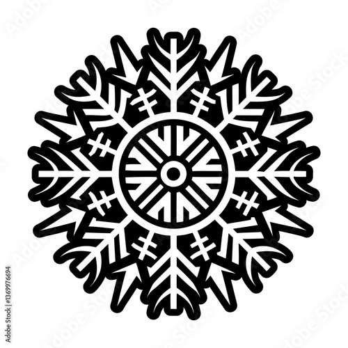 A filled style icon of rune symbol tattoo
