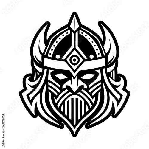 A solid style icon of warrior helmet symbol