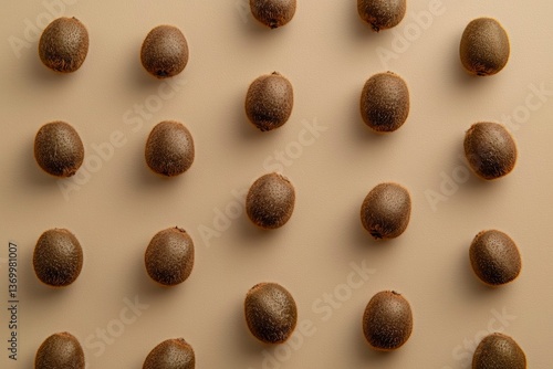 Wallpaper Mural Brown Kiwis Arranged In A Neat Grid Pattern Torontodigital.ca