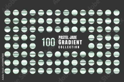 Pastel Jade subtle gradient set 100 gradients