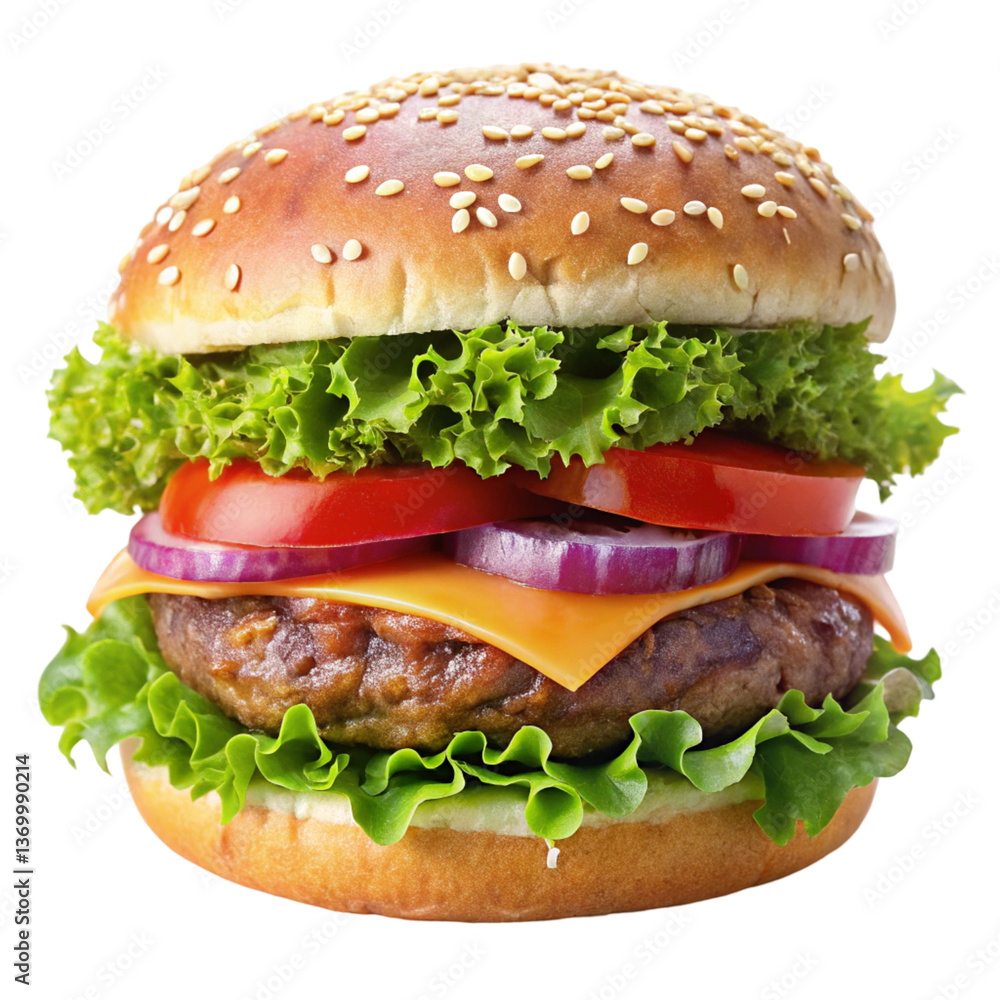Beef burger isolated on transparent background
Beef burger isolated on transparent background