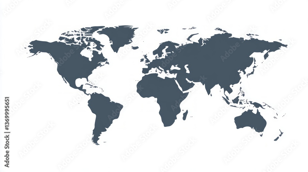 Obraz premium Global map representation for geographic education classroom digital illustration educational environment aerial view world awareness