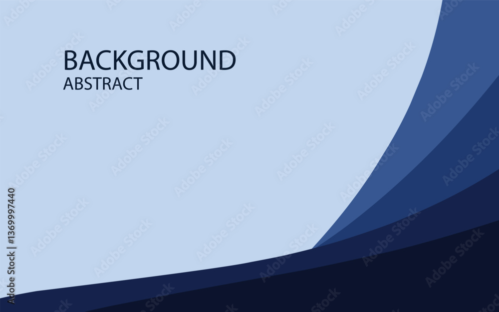 Fototapeta premium abstract frame background blue color curve simple design