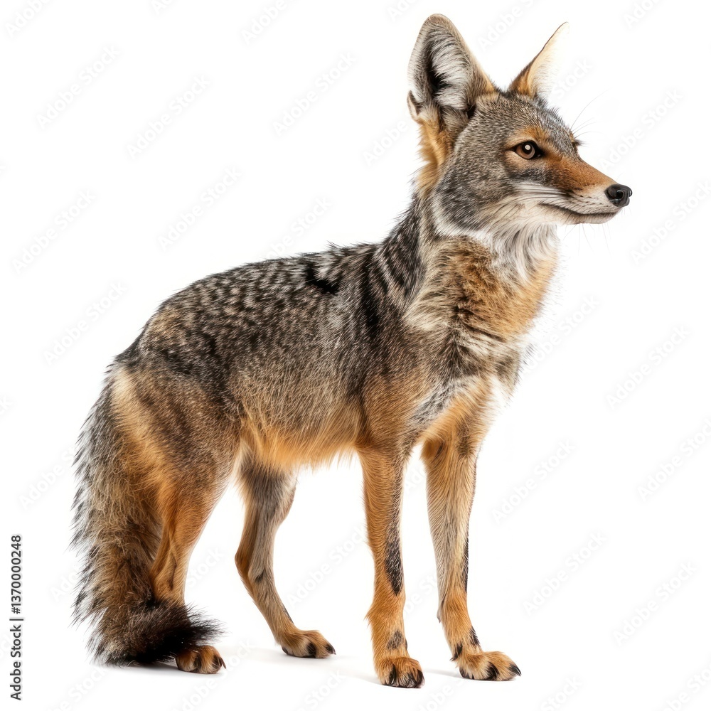 Fototapeta premium Jackal Isolated on White Background